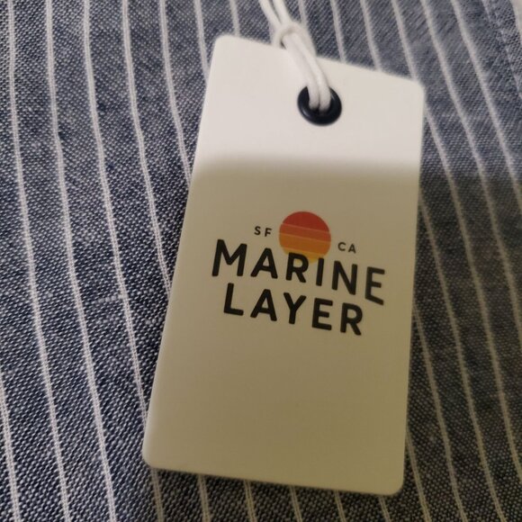 Marine Layer womens bandana scarf navy/white stripe one size multifuncional new - Picture 5 of 9